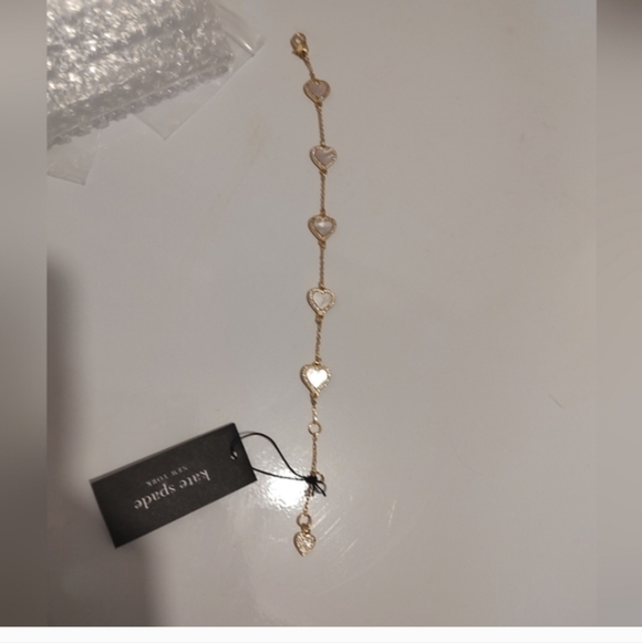 Kate Spade Gold and White Heart Bracelet - Picture 4 of 4